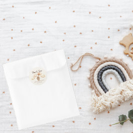 キュートなベアーニュートラルベイビーシャワー ラウンドシール