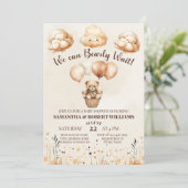 キュートなベアーニュートラルベイビーシャワー 招待状 (スタンド正面)