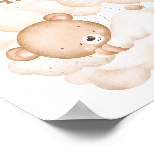 キュートなベア中立の好意を待つことができる ポスター (角)