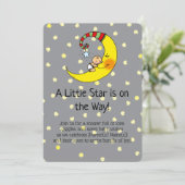 キュートなベビーシャワーアンダーザスターズ招待状 セーブザデート (スタンド正面)