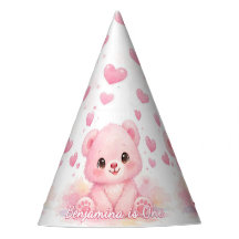 キュートなベビーベア ピンクの誕生日 パステル