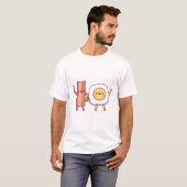 キュートなベーコンと卵のベストフレンド Tシャツ (正面フル)