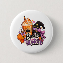 キュートなベーシックウィッチハロウィンボタン 缶バッジ