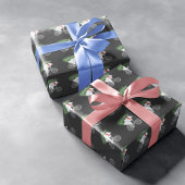 キュートなベ運アのクリスマスツリーへのサイクリストへの贈り物 ラッピングペーパー