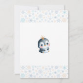 キュートなペンギンとクラウンベイビーシャワー 招待状 (裏面)