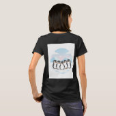 キュートなペンギンスクワッドの女性用 Tシャツ (裏面フル)