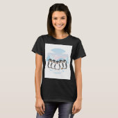 キュートなペンギンスクワッドの女性用 Tシャツ (正面フル)