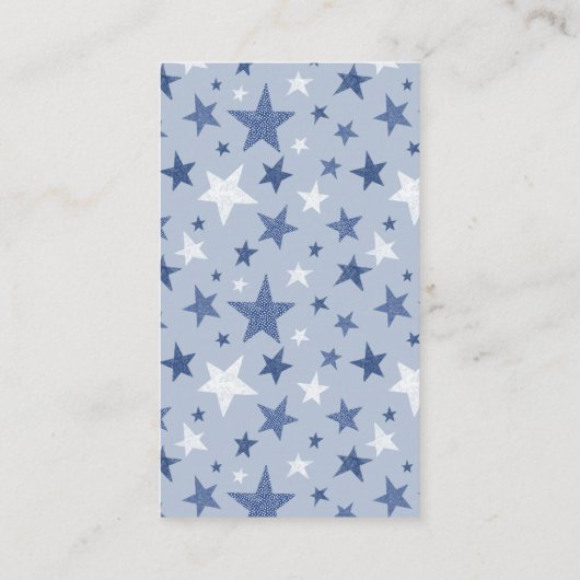 キュートなペンギン北星ベビーシャワー予約リクエスト エンクロージャーカード (裏面)