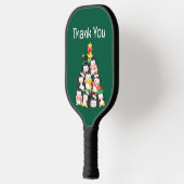 キュートなペンギン隊のクリスマス ピックルボールラケット (左)