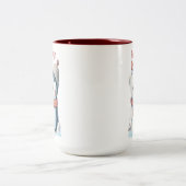 キュートなホッキョクグマとペンギンの友人クリスマスマグ ツートーンマグカップ (中央)