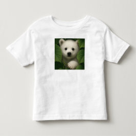 キュートなホッキョクグマのキッズTシャツ - 冬の動物Tシャツ トドラーTシャツ