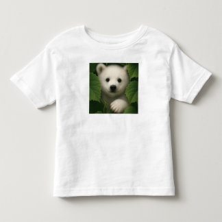 キュートなホッキョクグマのキッズTシャツ - 冬の動物Tシャツ トドラーTシャツ