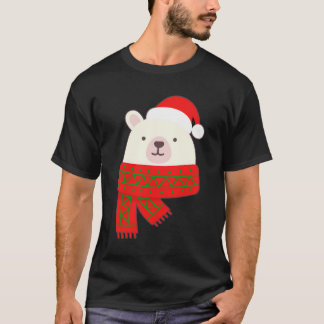 キュートなホッキョクグマのクリスマスベリーのクリスマスプレゼント Tシャツ