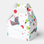 キュートなホッキョクグマ家族の冬メリークリスマス フェイバーボックス (裏面サイド)