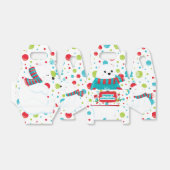 キュートなホッキョクグマ家族の冬メリークリスマス フェイバーボックス (折り畳みなし)