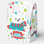 キュートなホッキョクグマ家族の冬メリークリスマス フェイバーボックス (オープン)