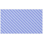 キュートなホワイトブルーの装飾ウクライナストライプ テーブルクロス (正面(横))