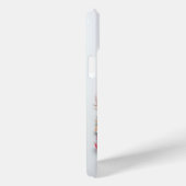 キュートなホワイトブルー猫と花紙切り出し Case-Mate iPhoneケース (裏面 / 右)