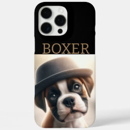 キュートなボクサー・パピー　-　おしゃれな犬のイラスト iPhone 16 PRO MAXケース