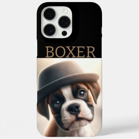 キュートなボクサー・パピー - おしゃれな犬のイラスト Case-Mate iPhoneケース (裏面)