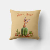 キュートなボブキャットオンサボテン クッション (裏面)