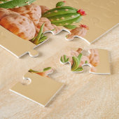 キュートなボブキャットオンサボテン ジグソーパズル (側面)