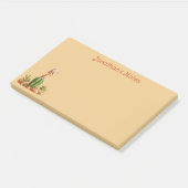 キュートなボブキャットオンサボテン ポストイット (アングル)