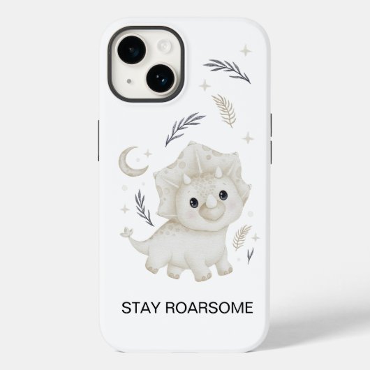 キュートなボヘミアン恐竜iPhoneケース - 咆哮を止めない Case-Mate iPhoneケース (裏面)