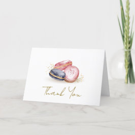 キュートなボンジュールベベ フレンチマカロン ベビーシャワー サンキューカード