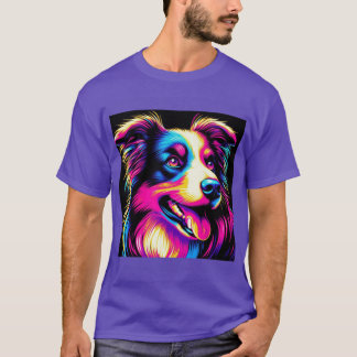 キュートなボーダー柄 キャリー レトロ Tシャツ