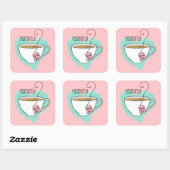 キュートなポジティブなマインドセット スクエアシール (シート)