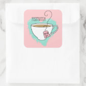 キュートなポジティブなマインドセット スクエアシール (バッグ)