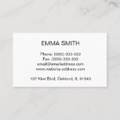 キュートなポップコーン柄の名刺 名刺 (裏面)