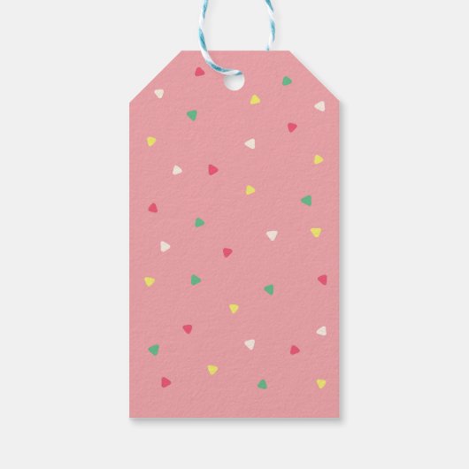 キュートなポーラーベアーウィンタースカーフ&セーターホリデー ギフトタグ (裏面)