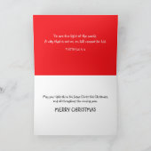 キュートなポーラーベアークリスマスライトKJV聖なる書物、 経典 シーズンカード (内部)