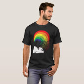 キュートなポーラーベアーレインボーHのためのLgbtqia物 Tシャツ (正面フル)