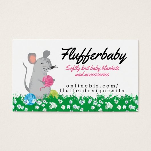 キュートなマウスクロシェ編み物ホームズパン糸 (正面)