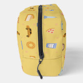 キュートなマスタードイエローニューヨークシティパターンモノグラム ドップキット (右)