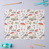 キュートなマッシュルームカエルのカタツムリの森のパターン 薄葉紙 (クラフト)