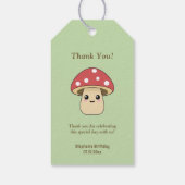 キュートなマッシュルームグリーン ギフトタグ (裏面)