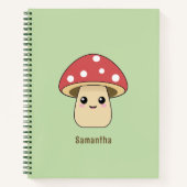 キュートなマッシュルームグリーン ノートブック (正面)