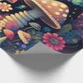 キュートなマッシュルームコテージコアパターンラッピング紙 ラッピングペーパー (角)