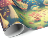 キュートなマッシュルームコテージコアパターンラッピング紙 ラッピングペーパー (ロールコーナー)