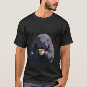 キュートなマナティーの紅茶 マナティー シーカウ Tシャツ