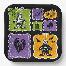 キュートなママのコケットハロウィン ペーパープレート