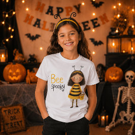 キュートなマルハナバチガール・ビー・スプーキー・ハロウィン Tシャツ
