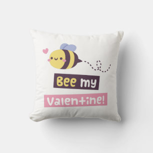 キュートなミツバチのバレンタインギフト Be My Valentine クッション