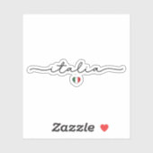 キュートなミニマリストのイタリアイタリアン国旗 シール (シート)