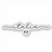 キュートなミニマリストのイタリアイタリアン国旗 シール (正面)