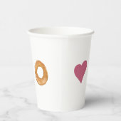 キュートなミニマリストの愛&ベーゲルズホワイト 紙コップ (右)